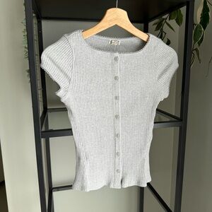 NWT Free People Intimately Most Wanted Cardigan Ribbed Tee